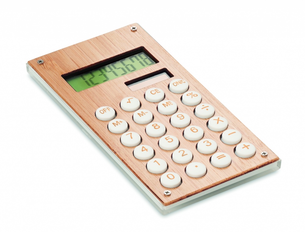 Logo trade advertising products picture of: 8 digit bamboo calculator