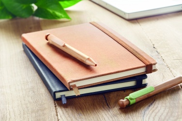 Logo trade advertising products picture of: Recycled Leather A5 notebook