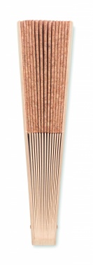 Logotrade promotional gift picture of: Wood hand fan with cork fabric