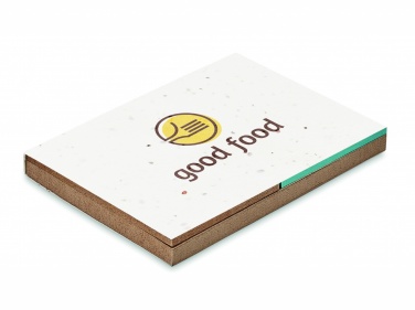 Logo trade promotional gift photo of: Grass/seed paper memo pad