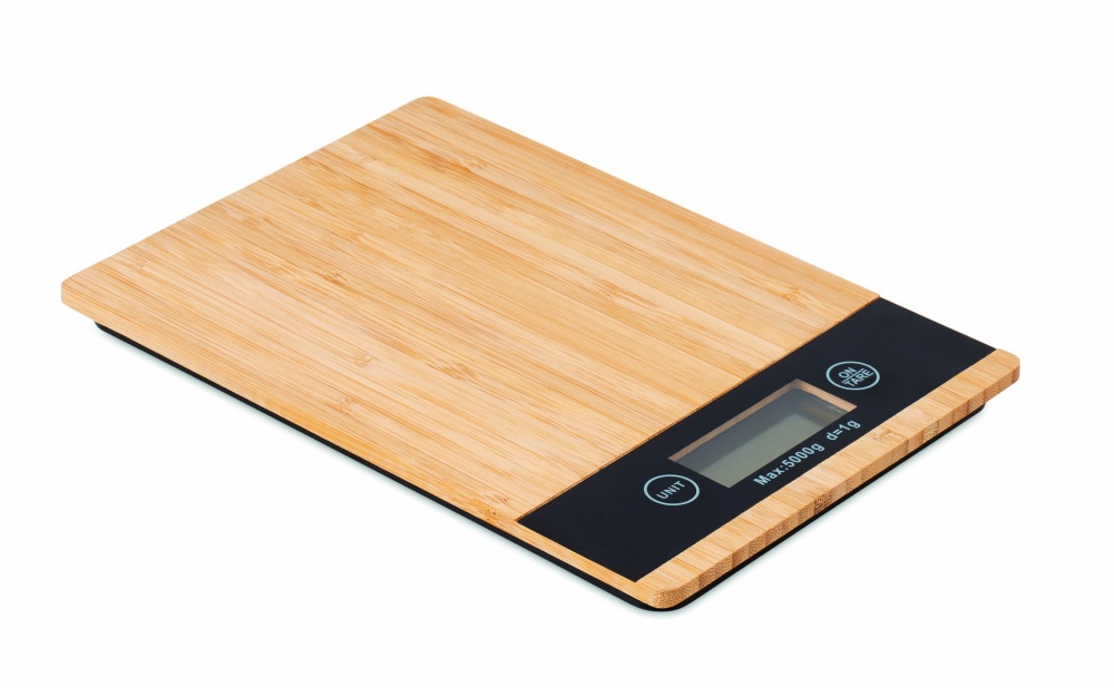 Logo trade corporate gift photo of: Bamboo digital kitchen scales