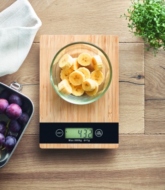 Logotrade promotional item image of: Bamboo digital kitchen scales