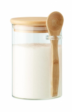 Logo trade promotional product photo of: Glass jar with spoon 600 ml