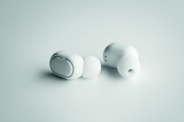 Logo trade promotional giveaways picture of: Recycled ABS TWS earbuds