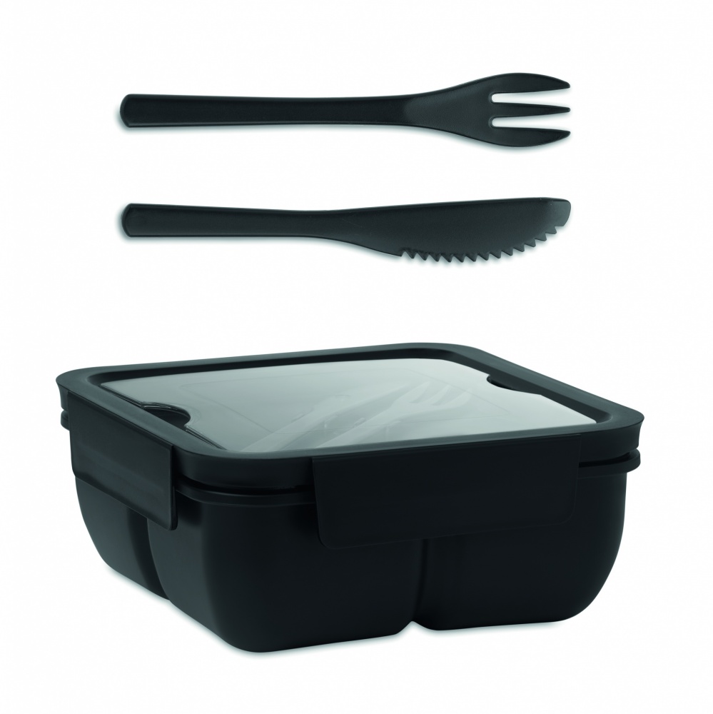 Logo trade advertising products picture of: Lunch box with cutlery 600ml