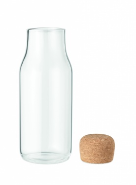 Logo trade promotional merchandise photo of: Glass bottle cork lid 600 ml