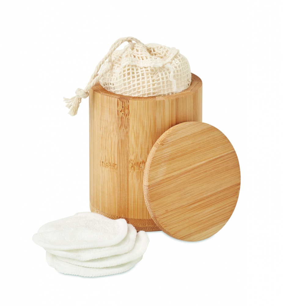 Logotrade promotional gift image of: Bamboo fibre cleansing pad set