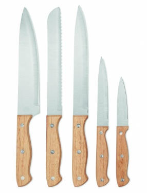 Logo trade advertising products picture of: 5 piece knife set in base