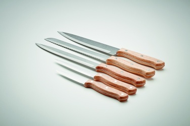 Logo trade advertising products image of: 5 piece knife set in base