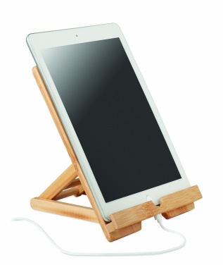 Logo trade promotional gifts picture of: Bamboo tablet stand TUANUI