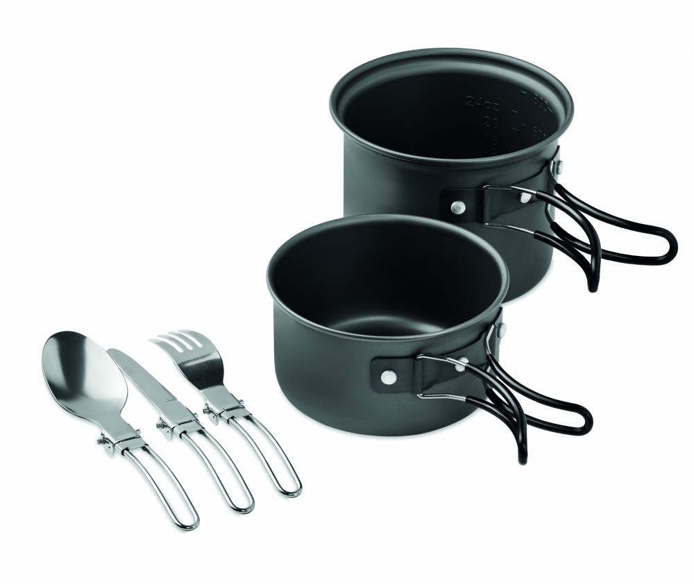 Logotrade promotional products photo of: 2 camping pots with cutlery