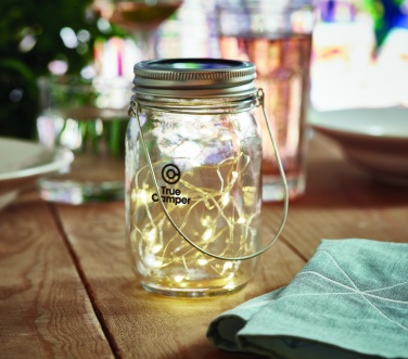 Logo trade promotional gifts picture of: Solar mason jar outdoor lamp