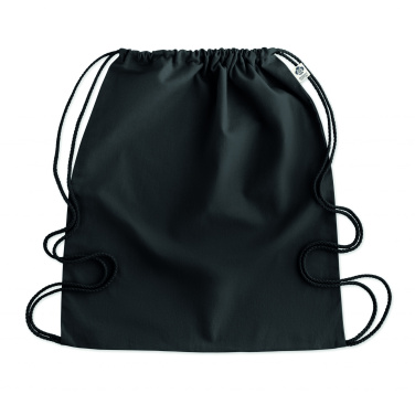 Logo trade corporate gifts image of: Organic cotton drawstring bag