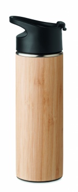 Logo trade promotional item photo of: Double wall bamboo flask 450ml