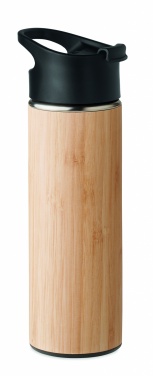 Logotrade promotional gift picture of: Double wall bamboo flask 450ml