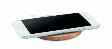 Logotrade promotional item image of: Wireless charger bamboo 10W RUNDO +