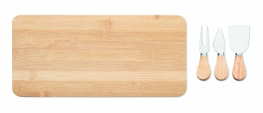 Logotrade promotional product image of: Bamboo Cheese board set Leipzig