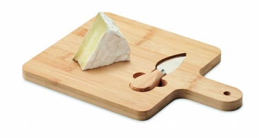 Logo trade promotional products image of: Cheese board set in bamboo Bremen