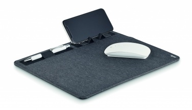 Logo trade corporate gifts picture of: RPET mouse mat charger 15W