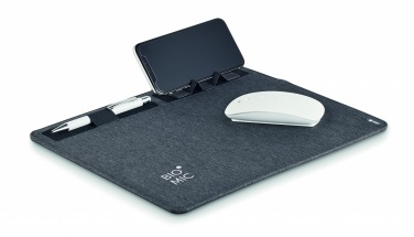 Logo trade promotional products image of: RPET mouse mat charger 15W