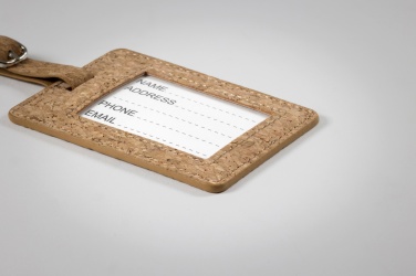 Logo trade promotional gift photo of: Cork luggage tag