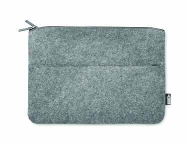 Logo trade promotional gifts image of: RPET felt zipped laptop bag