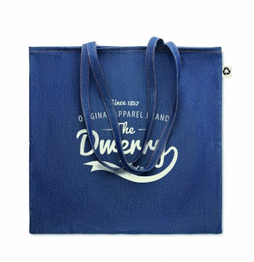 Logo trade business gifts image of: Recycled denim shopping bag