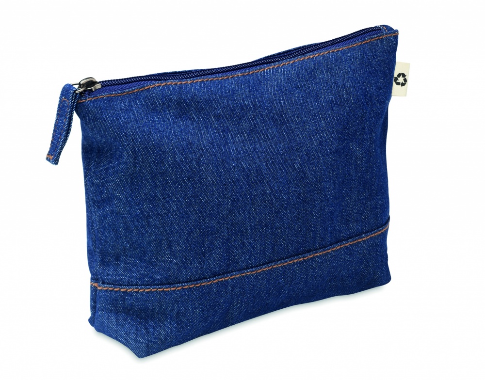 Logotrade advertising product picture of: Recycled denim cosmetic pouch