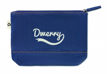 Logotrade promotional merchandise image of: Recycled denim cosmetic pouch