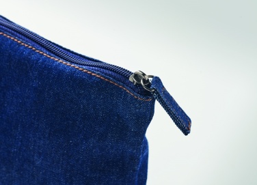 Logo trade promotional items image of: Recycled denim cosmetic pouch