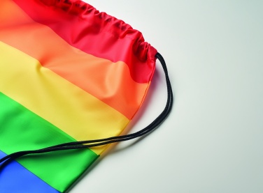 Logo trade promotional giveaways picture of: Rainbow RPET drawstring bag