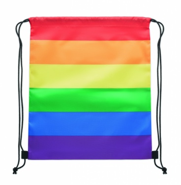 Logotrade corporate gifts photo of: Rainbow RPET drawstring bag