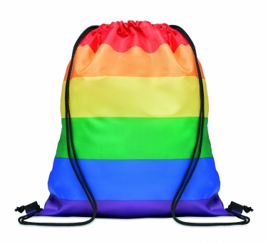 Logotrade business gifts photo of: Rainbow RPET drawstring bag