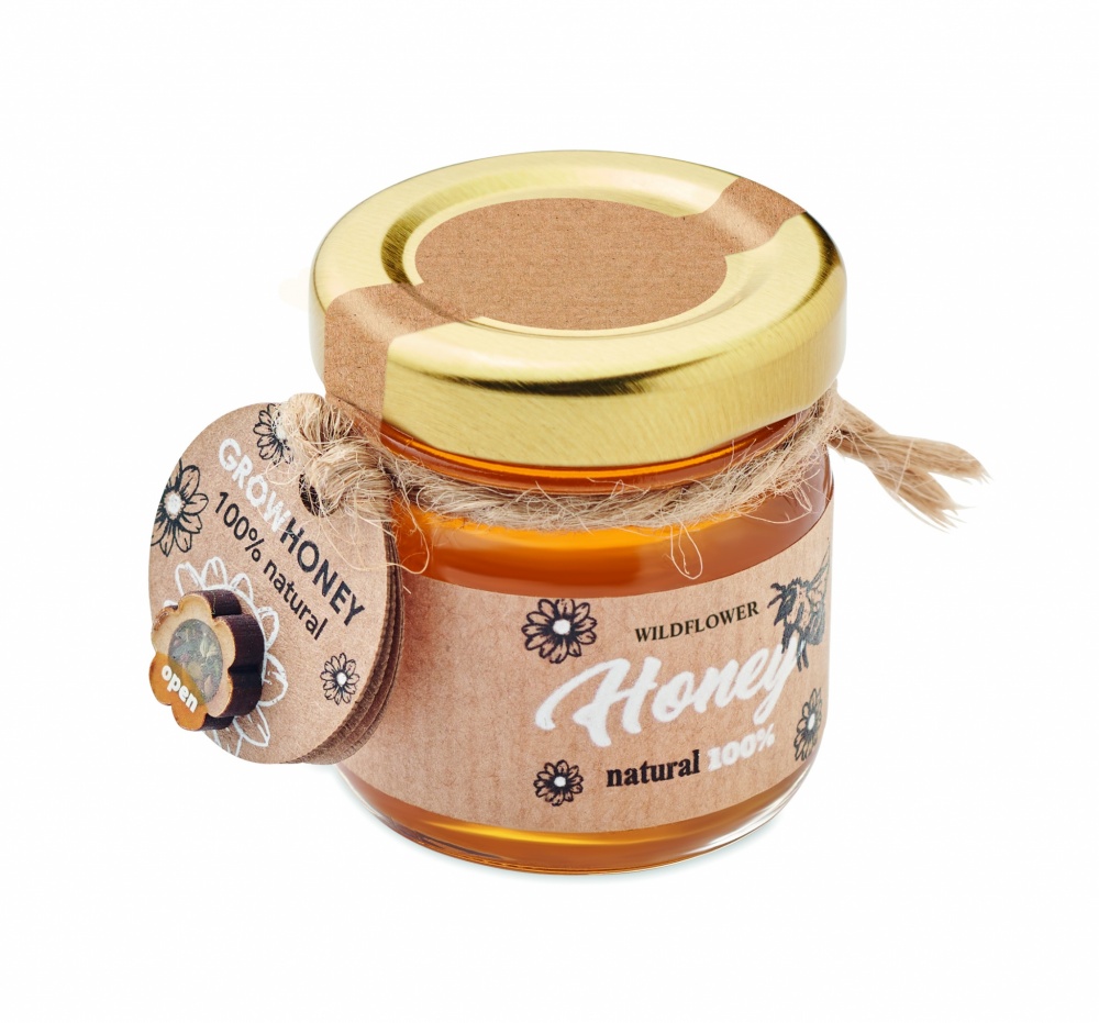 Logotrade advertising product image of: Wildflower honey jar 50 gr