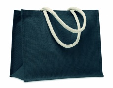 Jute bag with cotton handle