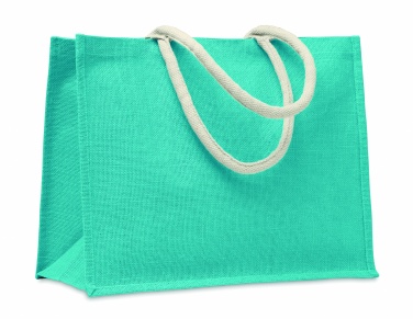 Logo trade business gifts image of: Jute bag with cotton handle