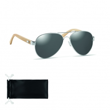 Logotrade business gift image of: Bamboo sunglasses in pouch TARTU