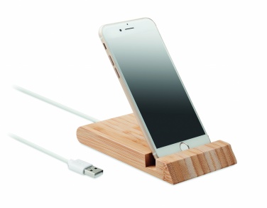 Logotrade advertising product picture of: Bamboo wireless charger 10W