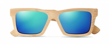 Logo trade promotional giveaways image of: Sunglasses and case in bamboo KEILA