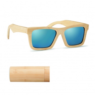 Logo trade corporate gift photo of: Sunglasses and case in bamboo KEILA