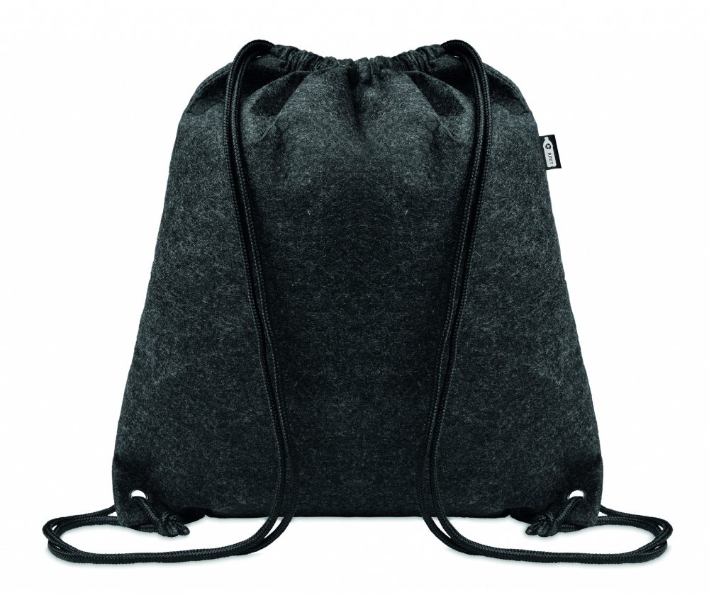 Logo trade business gift photo of: RPET felt drawstring bag