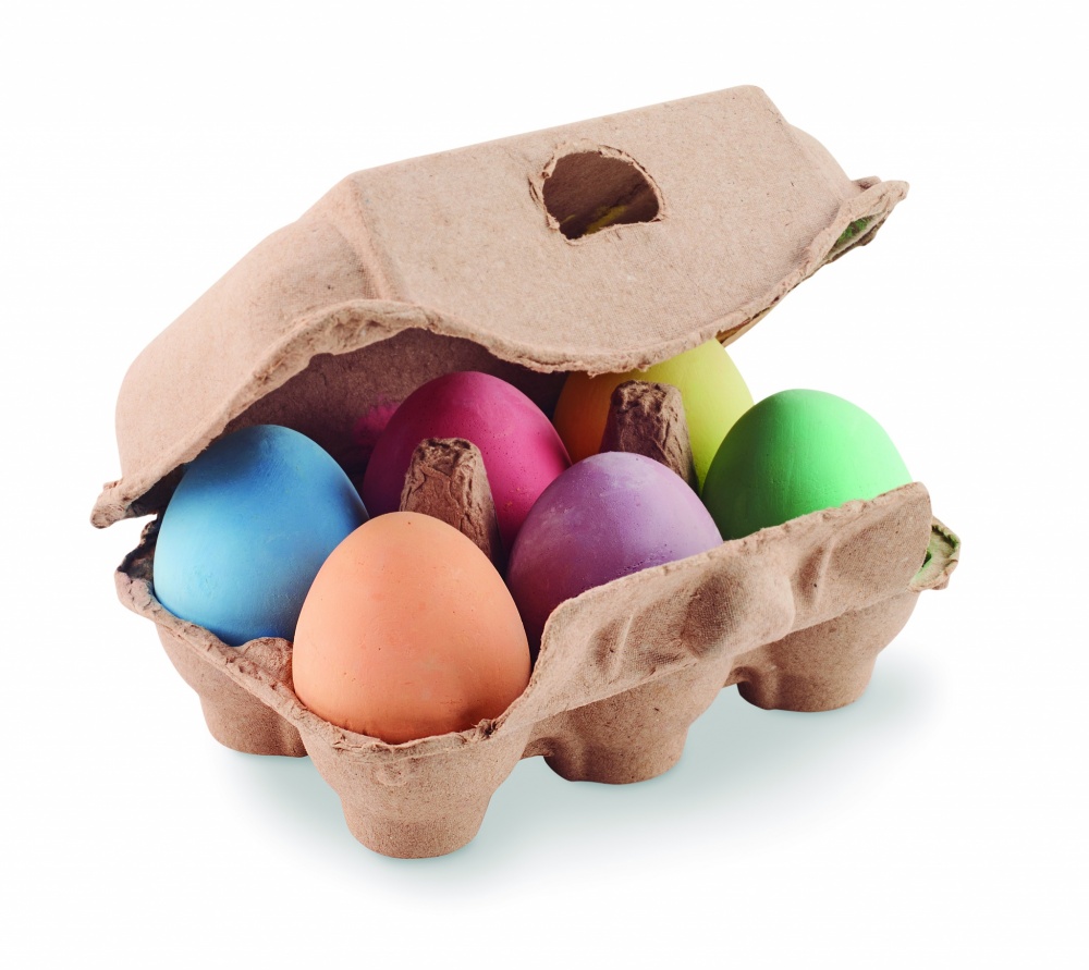 Logotrade promotional product image of: 6 chalk eggs in box