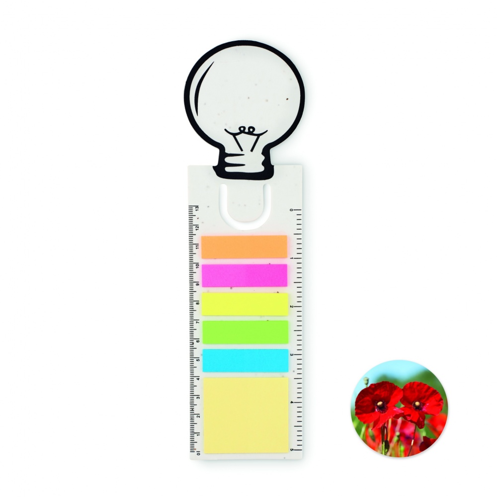 Logo trade corporate gifts picture of: Seed paper bookmark w/memo pad