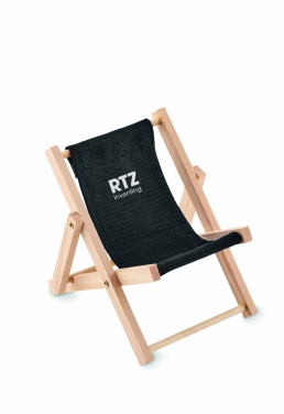 Logo trade business gift photo of: Deckchair-shaped phone stand