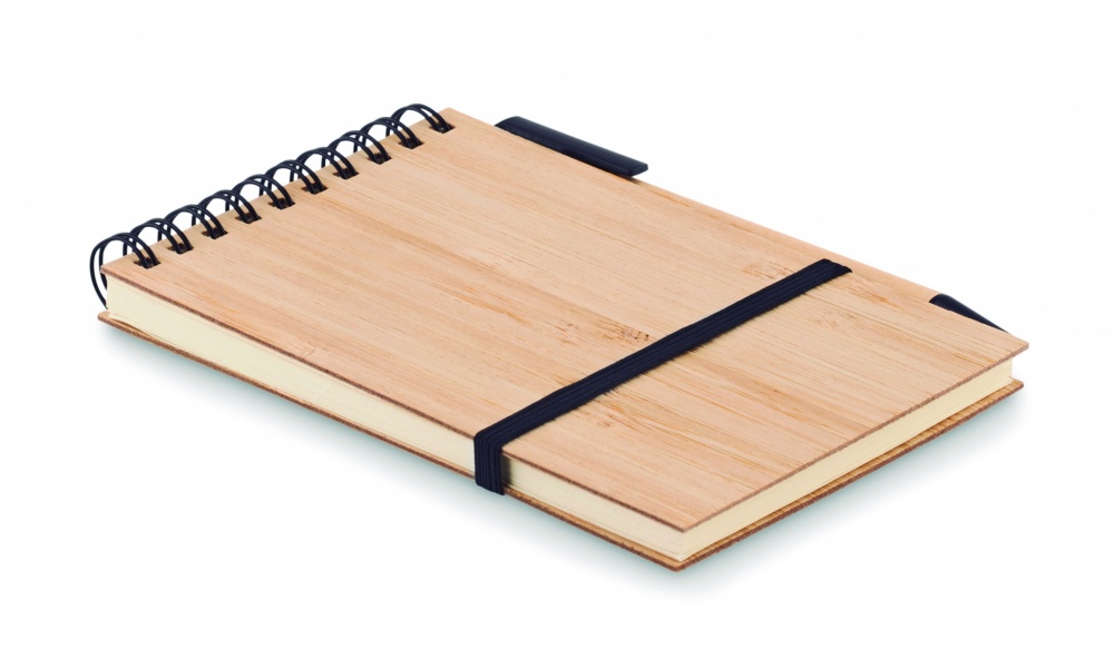 Logotrade promotional merchandise photo of: A6 bamboo notepad with pen SONORABAM