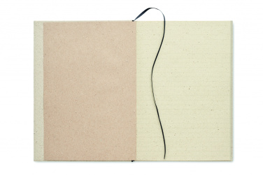 Logo trade promotional merchandise image of: A5 grass notebook 80 lined