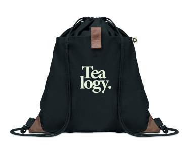 Logo trade advertising products image of: Recycled cotton drawstring bag