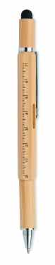 Logo trade promotional giveaways picture of: Spirit level pen in bamboo