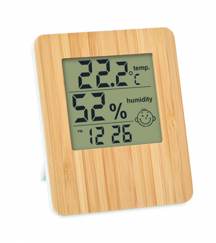 Logotrade business gifts photo of: Bamboo weather station