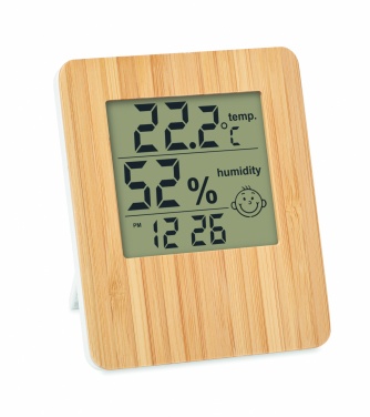 Logo trade promotional items picture of: Bamboo weather station